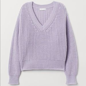 H&M Lilac Knit V-neck
